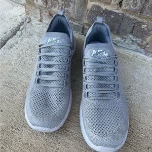 APL TechLoom Knit Slip-On Sneakers in Gray